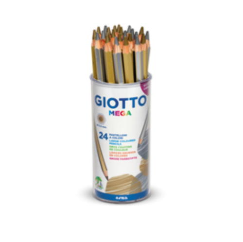 BARATTOLO 24 PASTELLI GIOTTO MEGA ORO/ARGENTO FILA